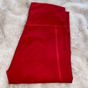 Til You Collapse Red V waist leggings - XL
